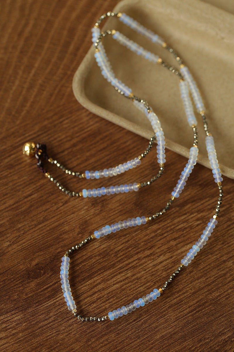 Opal & Gold Ore Beaded Necklace - floysun