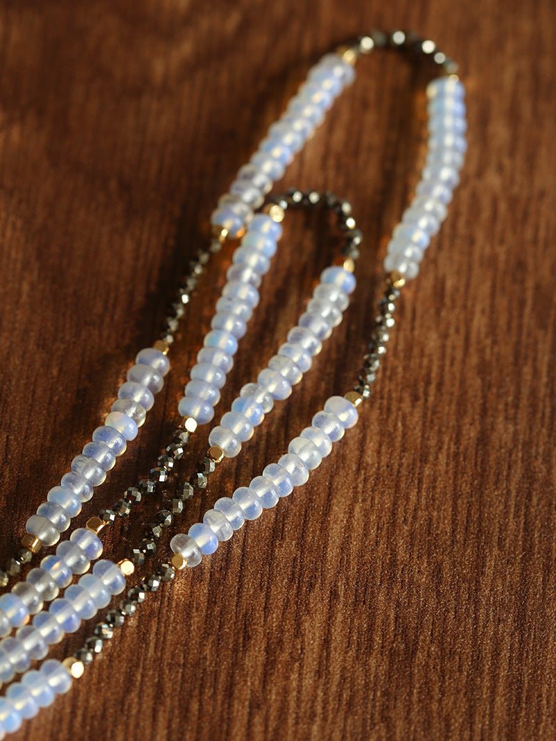 Opal & Gold Ore Beaded Necklace - floysun