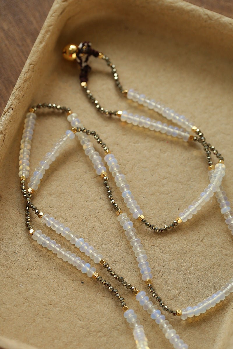 Opal & Gold Ore Beaded Necklace - floysun