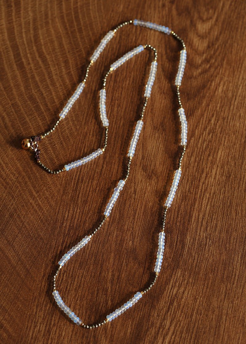 Opal & Gold Ore Beaded Necklace - floysun