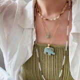 Opal & Gold Ore Beaded Necklace - floysun