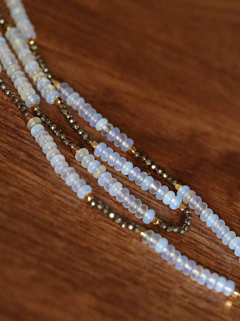 Opal & Gold Ore Beaded Necklace - floysun