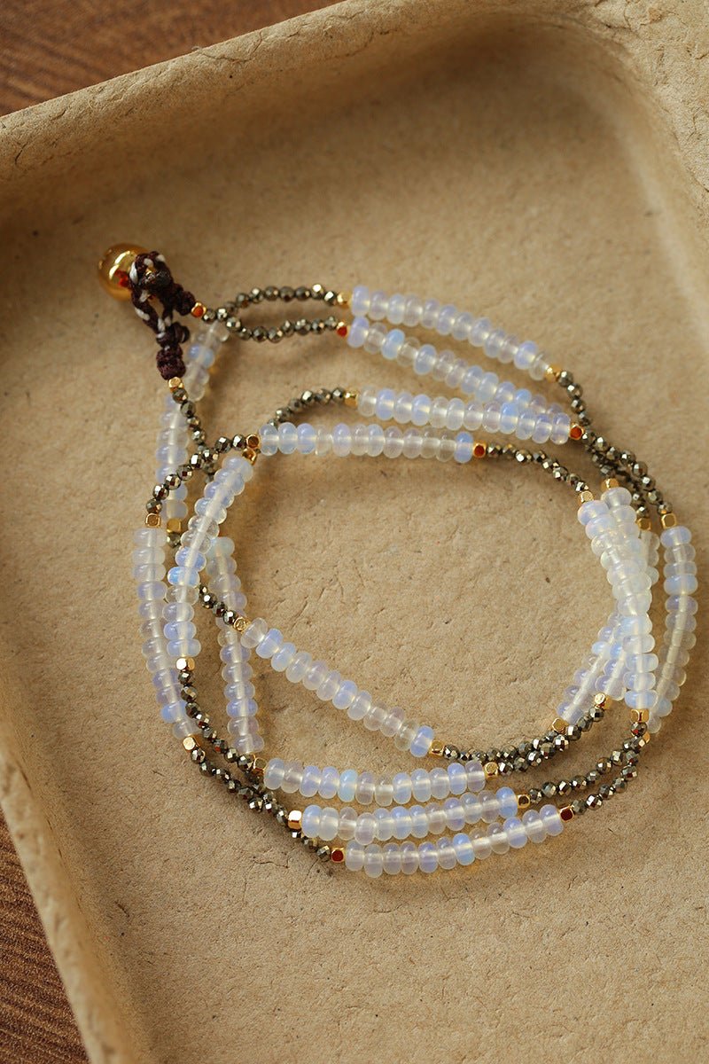 Opal & Gold Ore Beaded Necklace - floysun