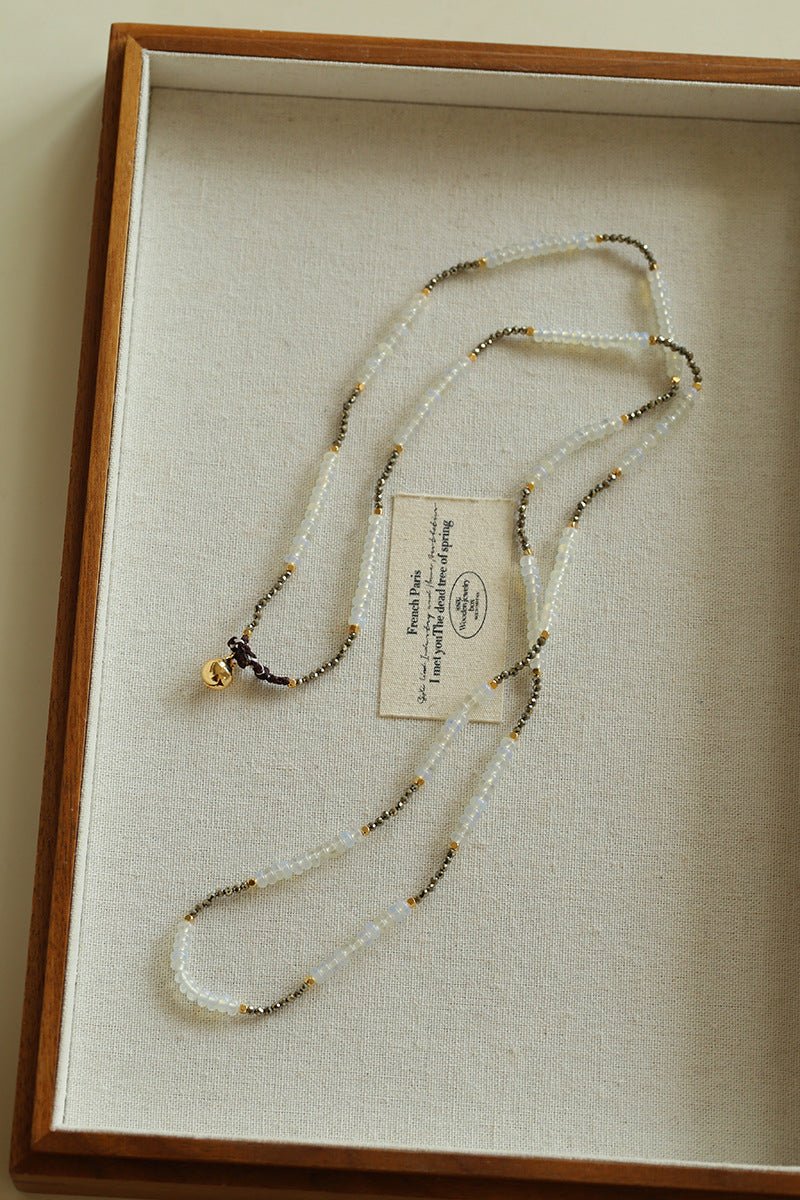 Opal & Gold Ore Beaded Necklace - floysun