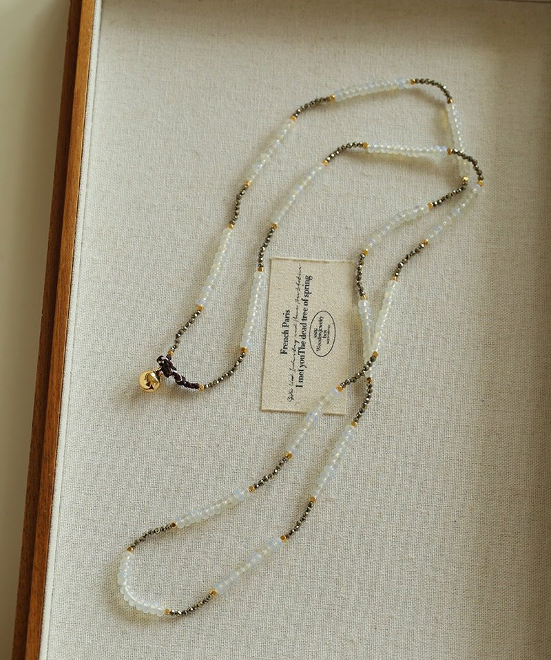 Opal & Gold Ore Beaded Necklace - floysun