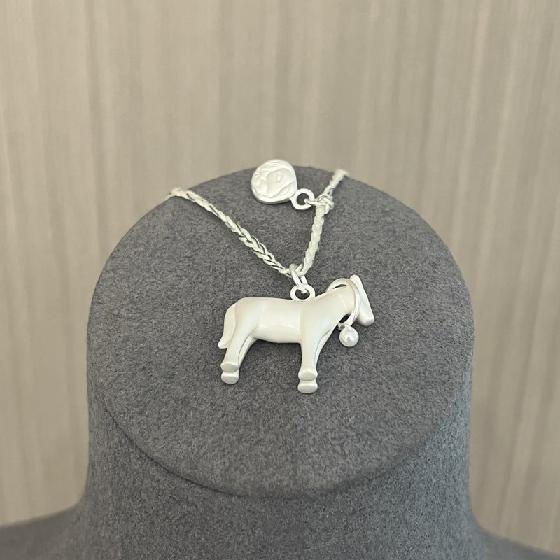 Opal Horse Cord Necklace - floysun
