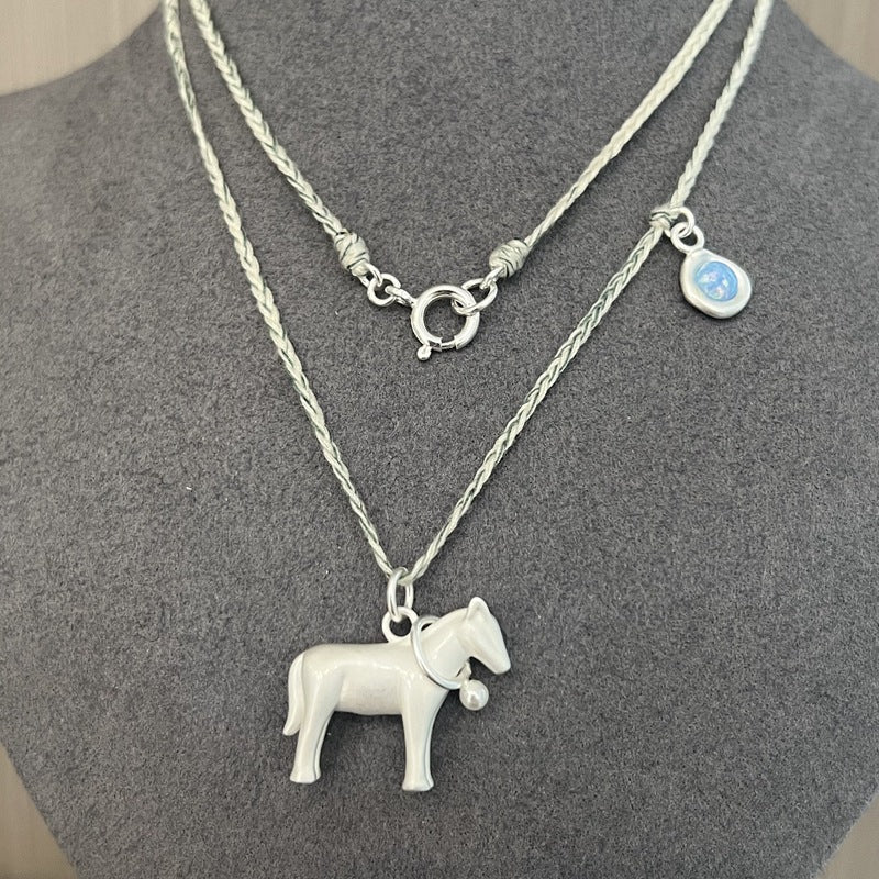 Opal Horse Cord Necklace - floysun