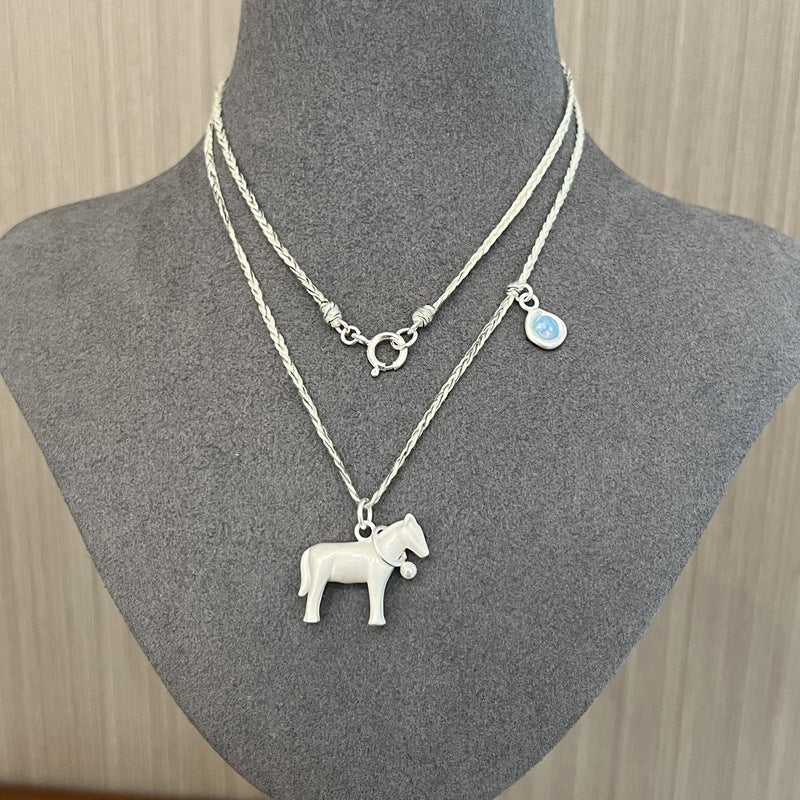 Opal Horse Cord Necklace - floysun