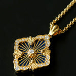 Opera Tulle Lace Clover Necklace - floysun