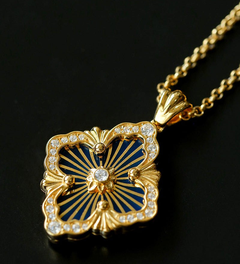 Opera Tulle Lace Clover Necklace - floysun