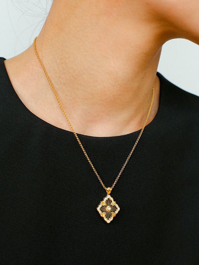 Opera Tulle Lace Clover Necklace - floysun