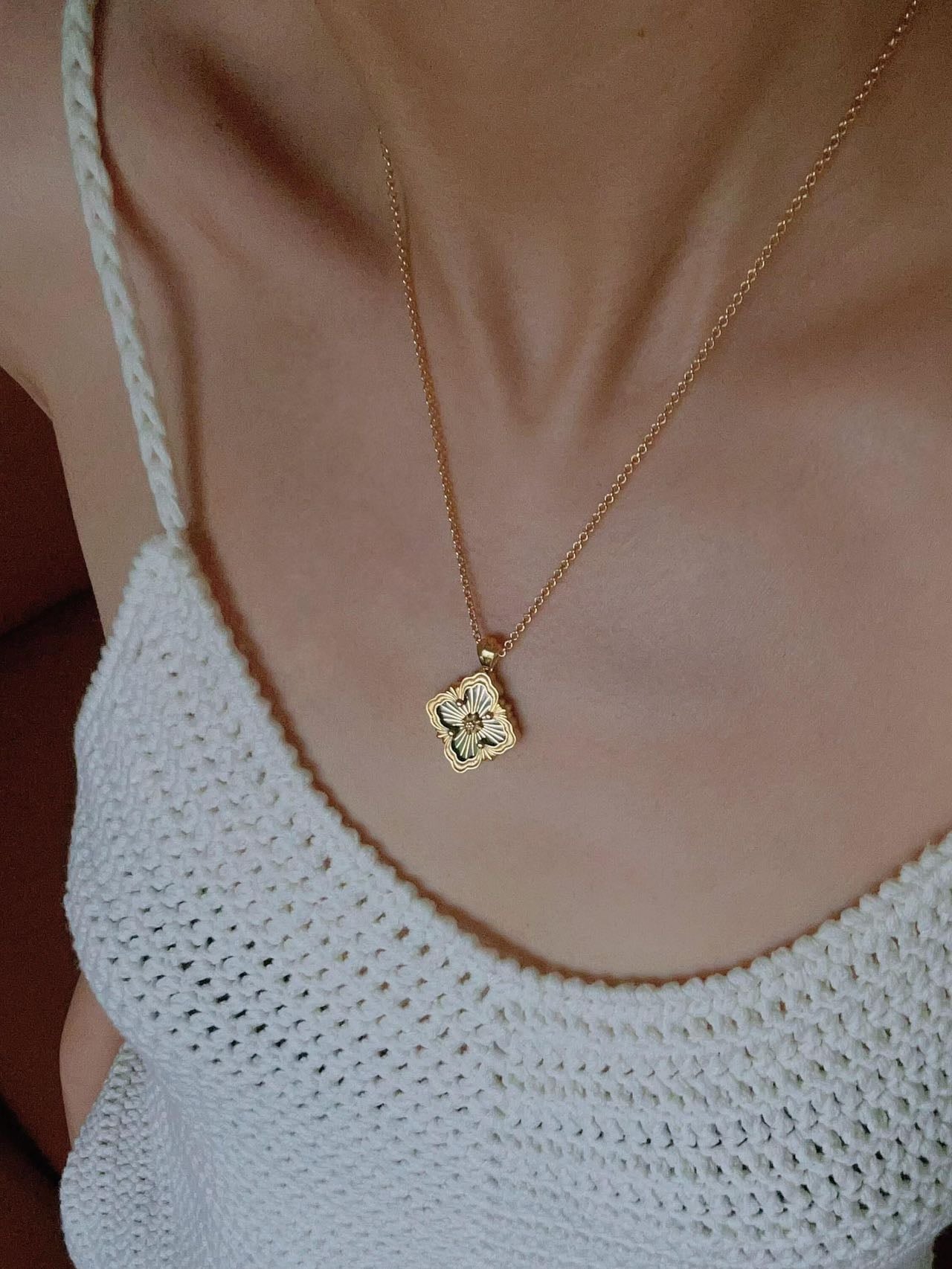 Opera Tulle Lace Clover Necklace - floysun