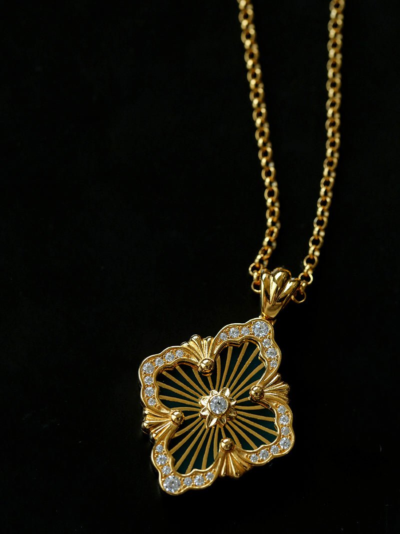Opera Tulle Lace Clover Necklace - floysun
