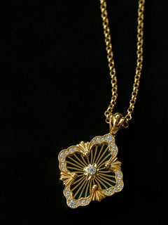 Opera Tulle Lace Clover Necklace - floysun