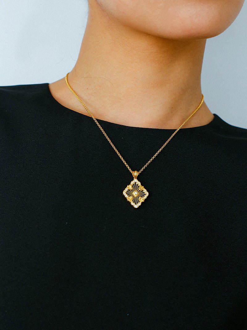 Opera Tulle Lace Clover Necklace - floysun