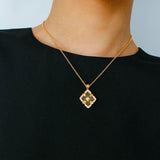 Opera Tulle Lace Clover Necklace - floysun