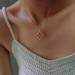Opera Tulle Lace Clover Necklace - floysun