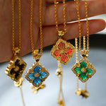 Opera Tulle Lace Clover Necklace - floysun