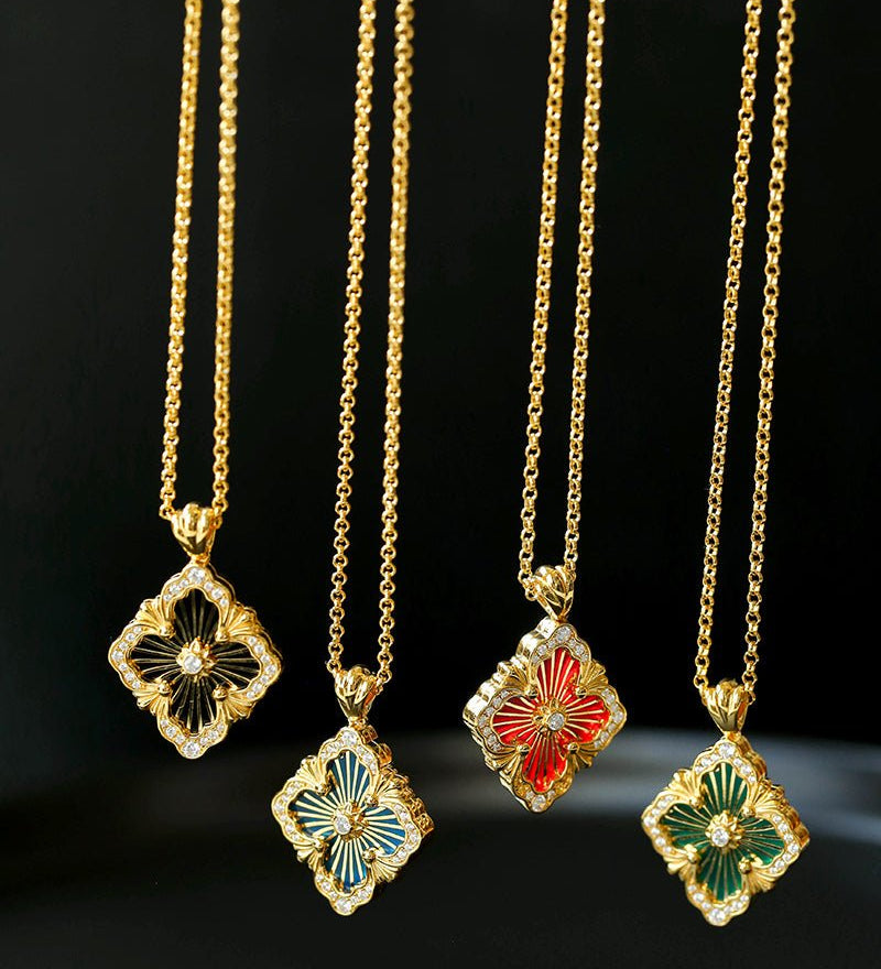 Opera Tulle Lace Clover Necklace – Inspired by Buccellati - floysun