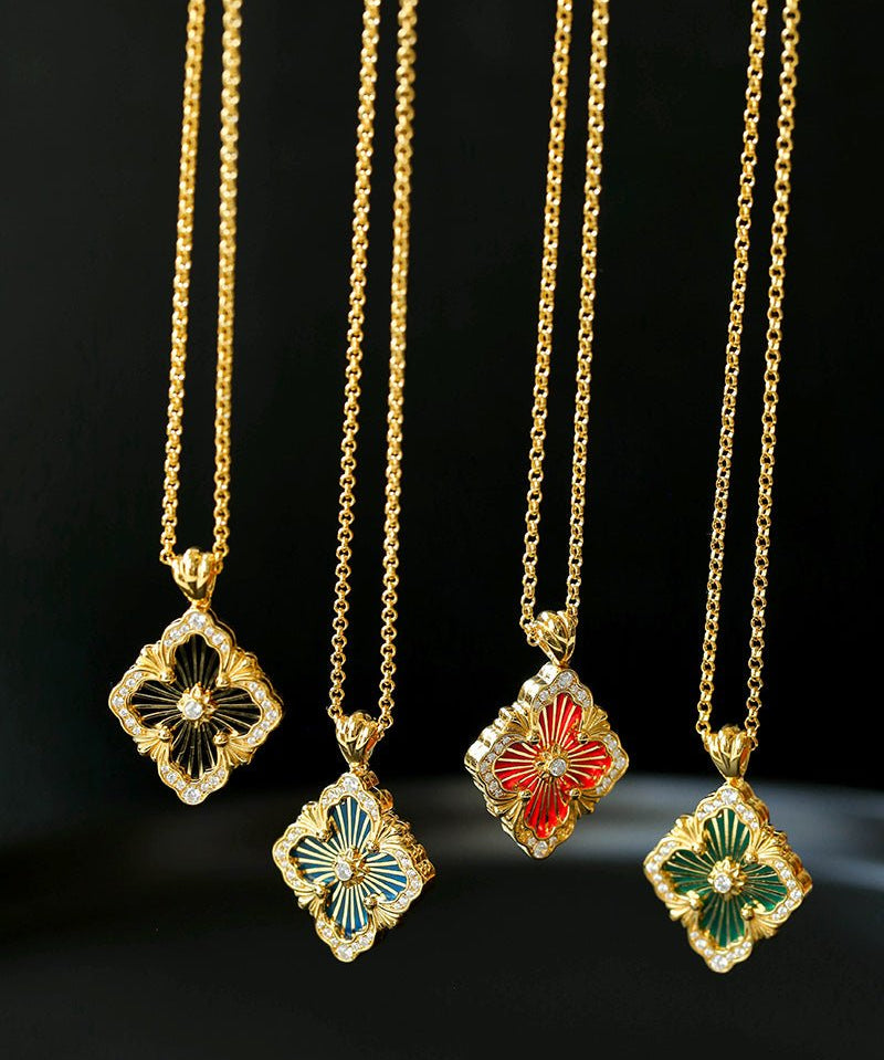 Opera Tulle Lace Clover Necklace – Inspired by Buccellati - floysun
