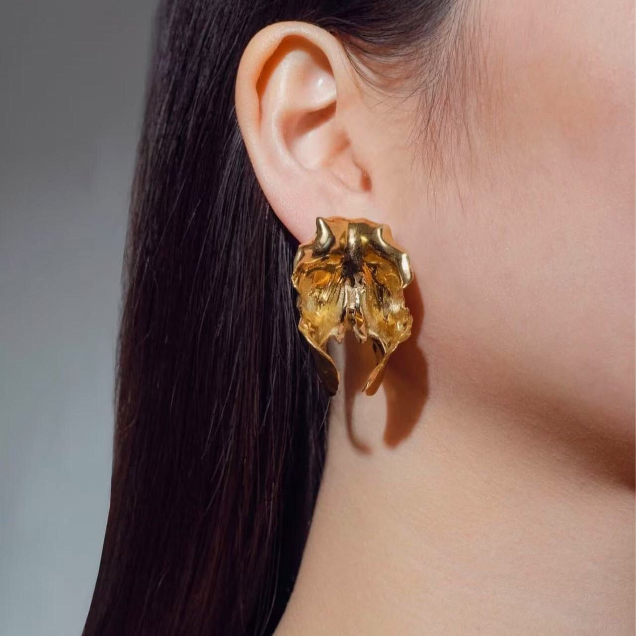 Orchid Metal Design Earrings - floysun