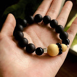Oriental Blessing Ebony & Boxwood Gourd Beaded Bracelet - floysun
