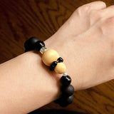 Oriental Blessing Ebony & Boxwood Gourd Beaded Bracelet - floysun