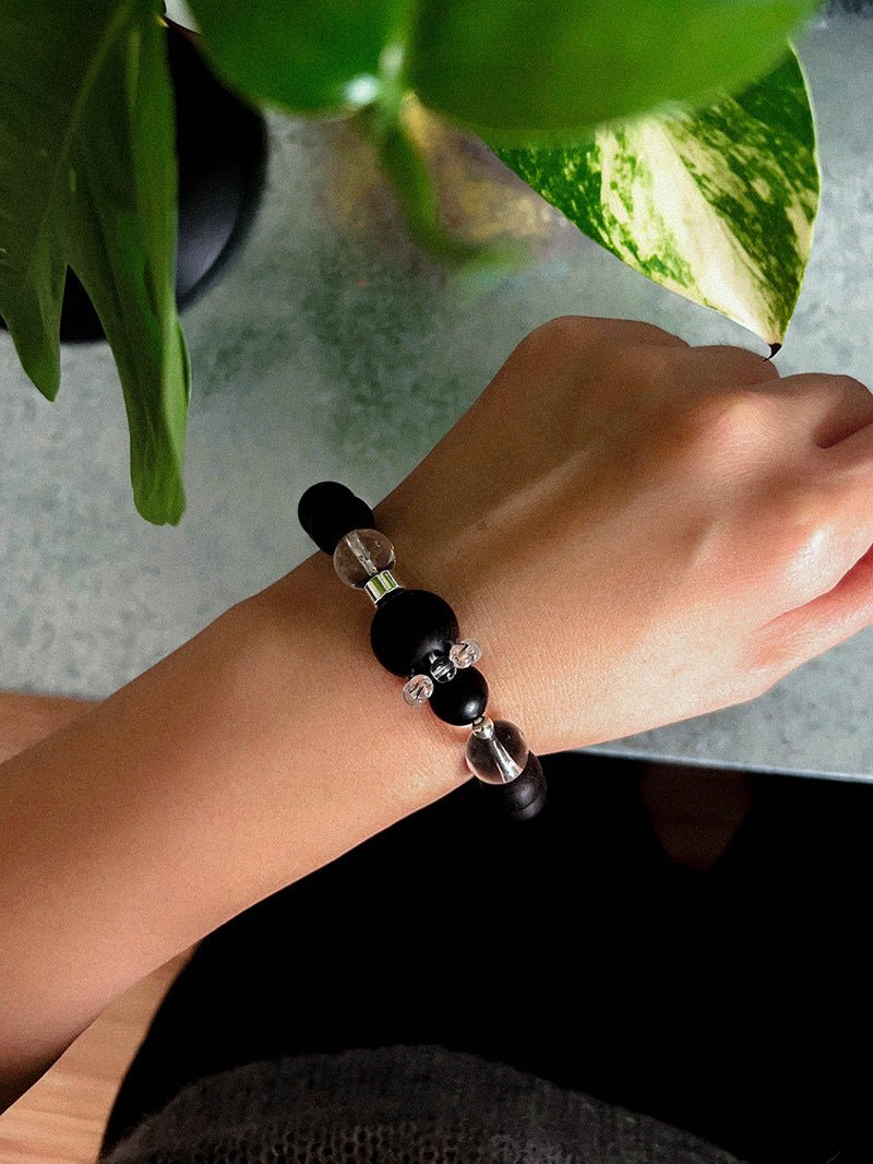 Oriental Blessing Ebony & Boxwood Gourd Beaded Bracelet - floysun