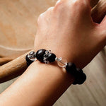 Oriental Blessing Ebony & Boxwood Gourd Beaded Bracelet - floysun