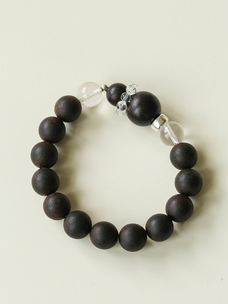 Oriental Blessing Ebony & Boxwood Gourd Beaded Bracelet - floysun