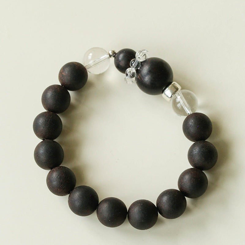 Oriental Blessing Ebony & Boxwood Gourd Beaded Bracelet - floysun