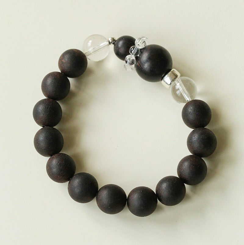 Oriental Blessing Ebony & Boxwood Gourd Beaded Bracelet - floysun