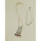 Oriental Chased Floral Rectangle Pendant Necklace - floysun