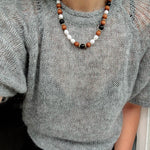 Oriental Luxe Sandalwood & Pearl Necklace - floysun