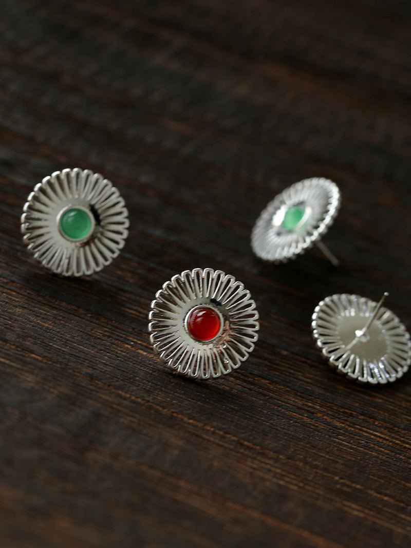 Oriental Sun Blossom Earrings - floysun