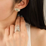 Oriental Sun Blossom Earrings - floysun