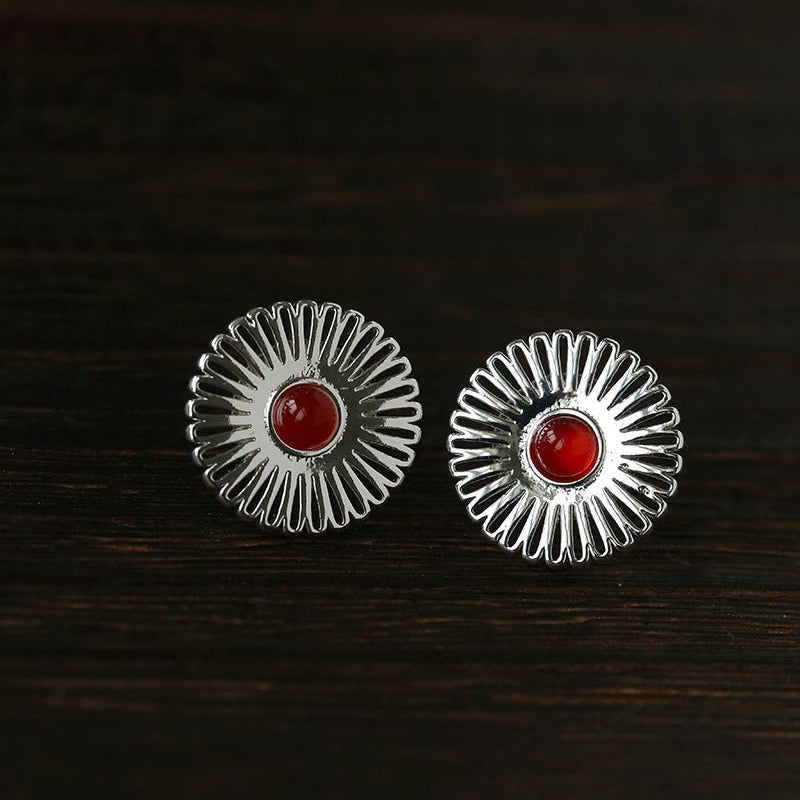 Oriental Sun Blossom Earrings - floysun