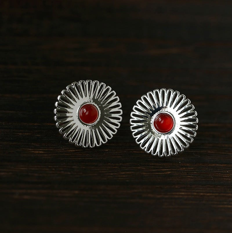 Oriental Sun Blossom Earrings - floysun