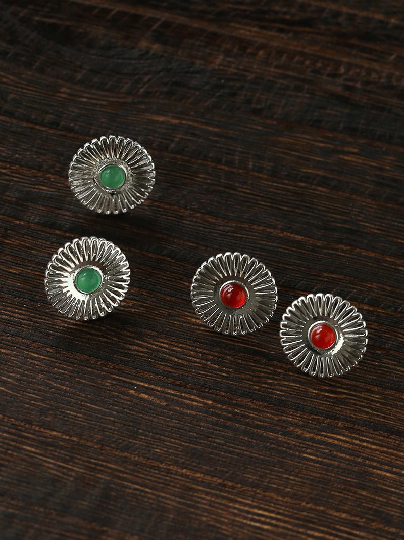 Oriental Sun Blossom Earrings - floysun