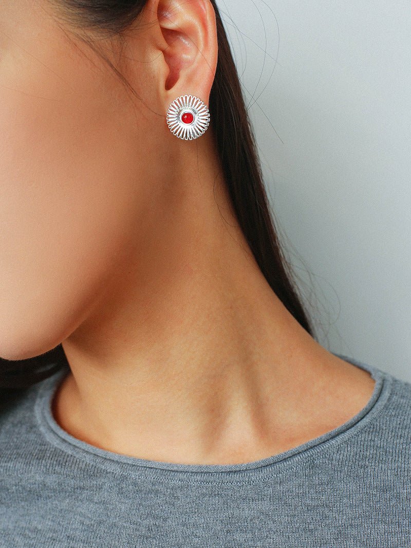 Oriental Sun Blossom Earrings - floysun