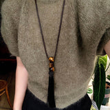 Oriental Tassel Necklace with Natural Gemstones – Handmade Chinese Knot Design - floysun