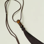 Oriental Tassel Necklace with Natural Gemstones – Handmade Chinese Knot Design - floysun