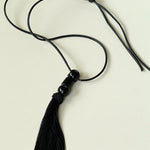 Oriental Tassel Necklace with Natural Gemstones – Handmade Chinese Knot Design - floysun