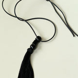 Oriental Tassel Necklace with Natural Gemstones – Handmade Chinese Knot Design - floysun