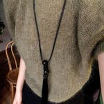 Oriental Tassel Necklace with Natural Gemstones – Handmade Chinese Knot Design - floysun