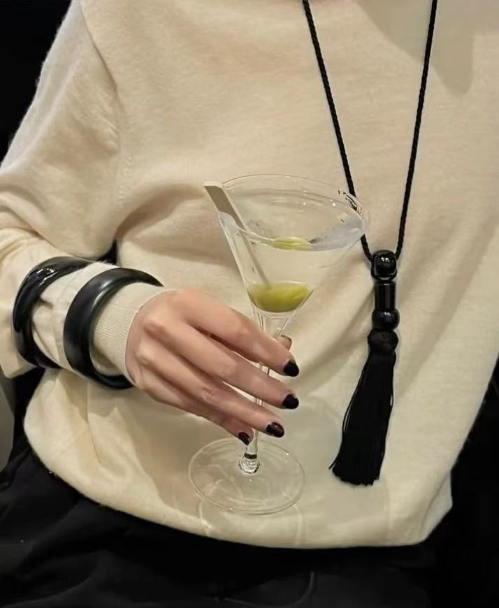 Oriental Tassel Necklace with Natural Gemstones – Handmade Chinese Knot Design - floysun