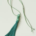 Oriental Tassel Necklace with Natural Gemstones – Handmade Chinese Knot Design - floysun