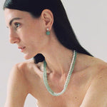 Original Brushed S925 Silver & Green Aventurine Drop Earrings - floysun