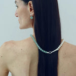 Original Brushed S925 Silver & Green Aventurine Drop Earrings - floysun