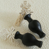 Original Design – Ebony Vase & Lace Vintage Aesthetic Earrings - floysun